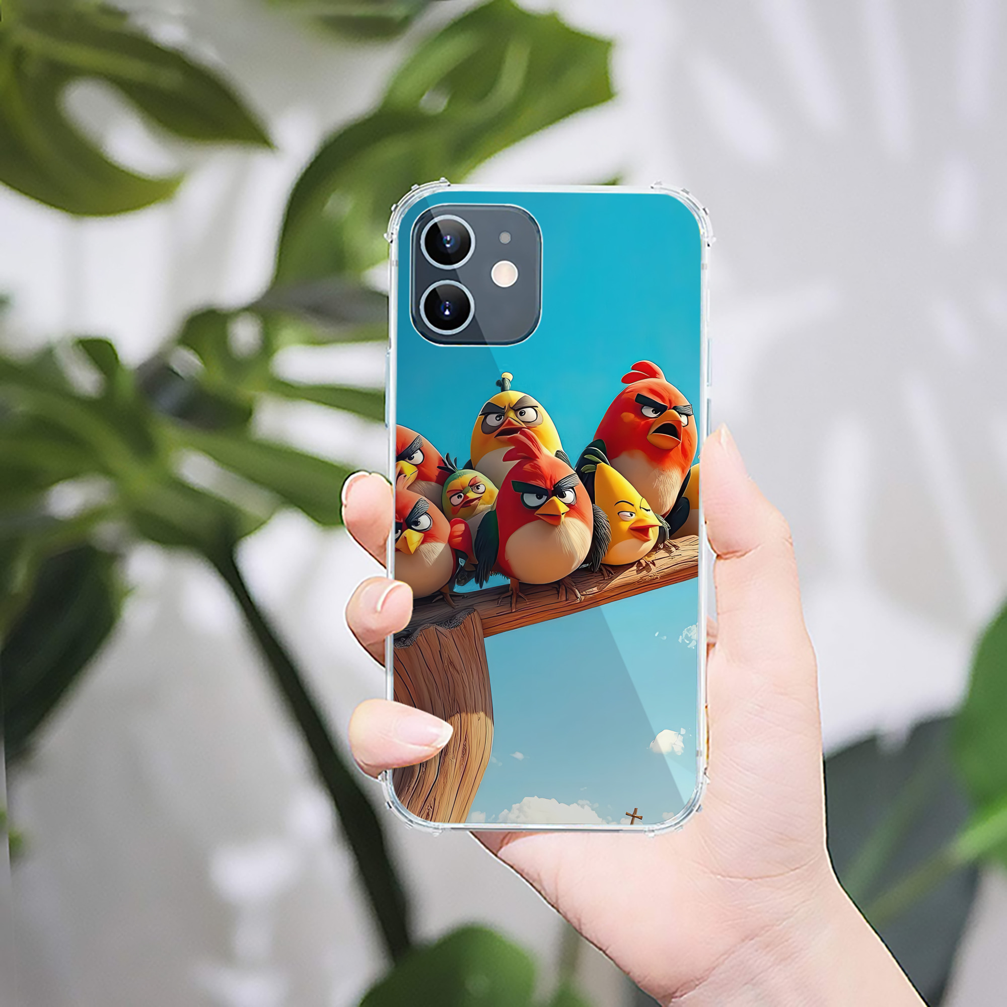 （画像用） Angry Birds アングリーバード 【iPhone 12シリーズ対応】透明スマホケース（クリアソフトケース）